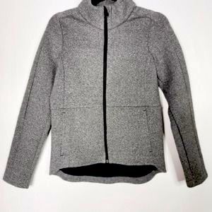 lululemon athletica Heathered Gray Zip Bomber Jacket
